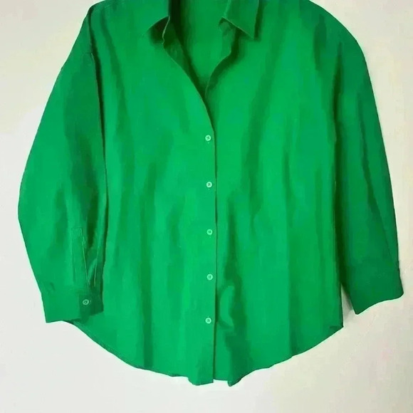 English Factory Oversize Linen Shirt - Picture 3 of 7